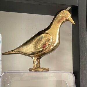 Elegant Gold colored Bird Figurine